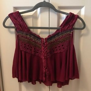 Free People Embellished Crop Top
